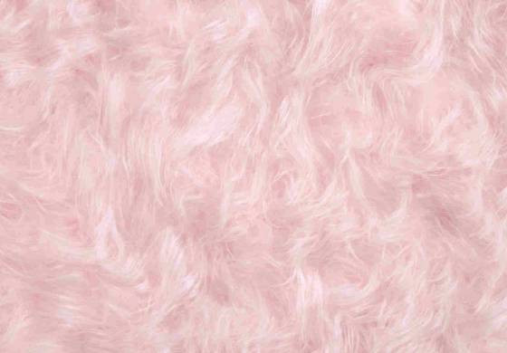 Pluche Stof Licht Roze langharig
