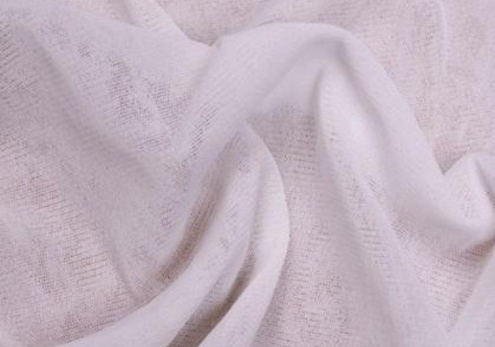Voile tricot/voering uni wit
