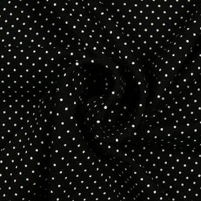Stippen print tricot zwart