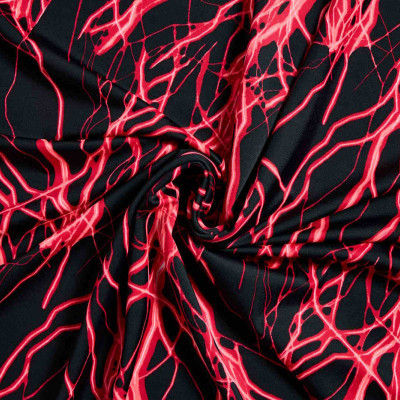 Lycra 4-Way Stretch - Rode bliksem