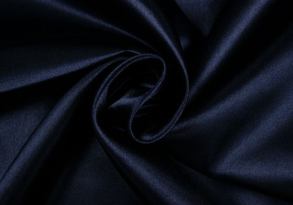 Satijn de luxe donker-blauw