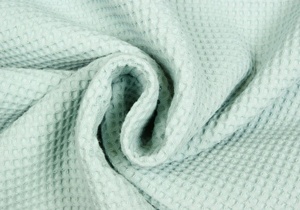 Wafeldoek oud groen 100% katoen dubbeldraads