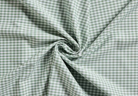 Boerenbont Ruitjes Stof Oud Groen Wit 5 mm