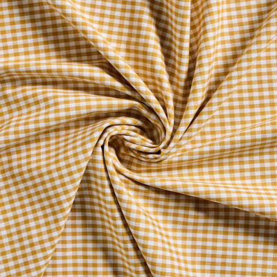 Boerenbont Ruitjes Okergeel Wit 5 mm