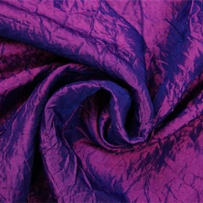 Taft zijde paars/fuchsia kreuk