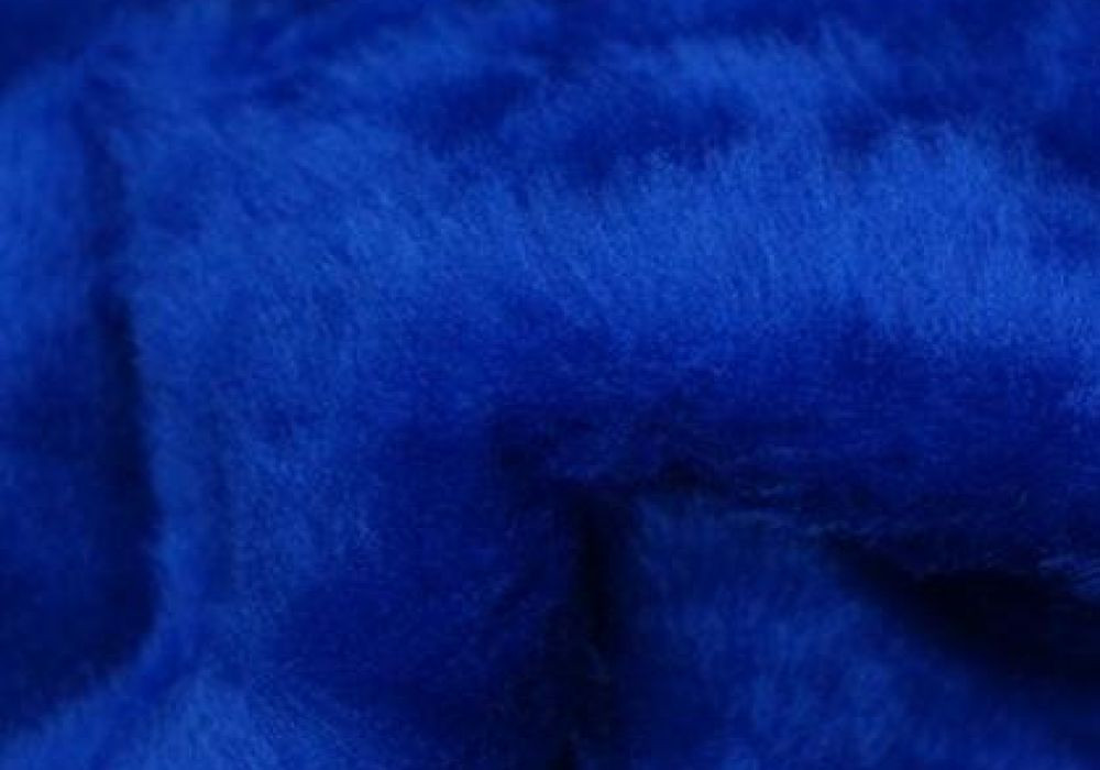 Pluche / Teddy kobalt kort