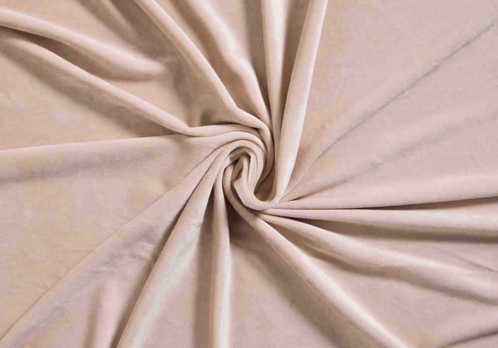 Velours Velvet met stretch zand