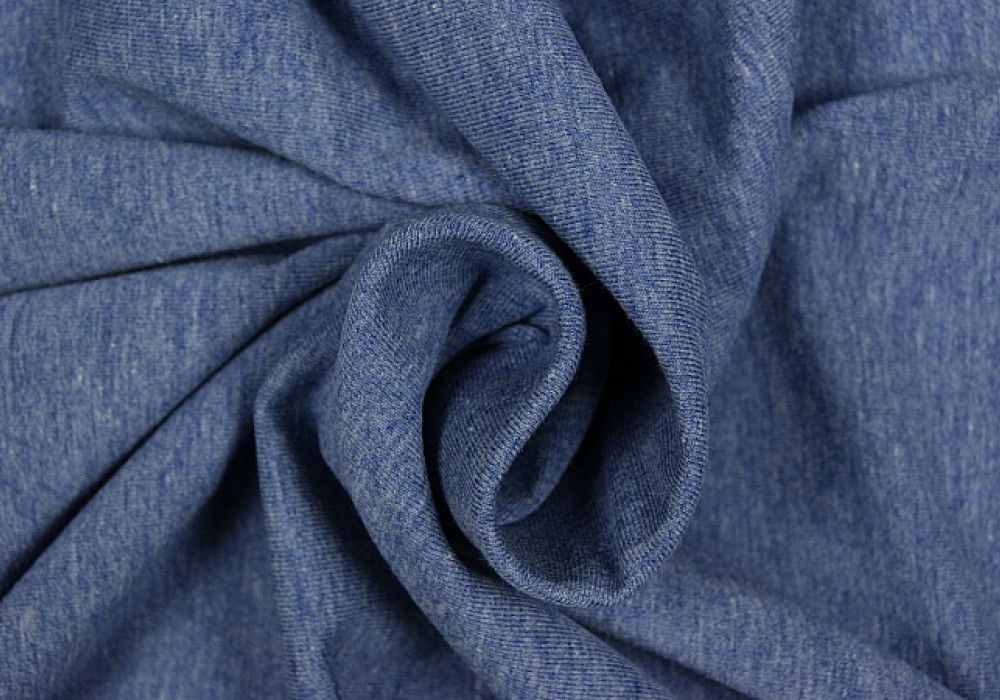 Uni tricot katoen denim mele