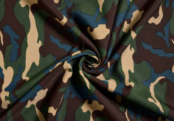 Terlenka Stof Camouflage Print