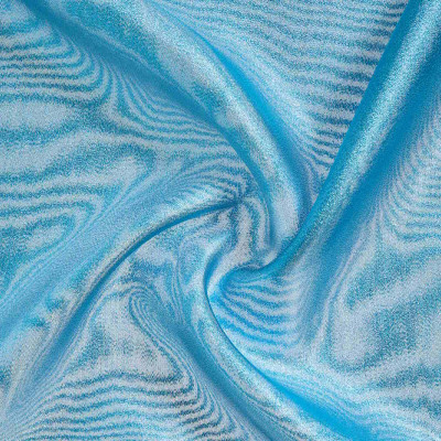 Organza Lurex Aquablauw